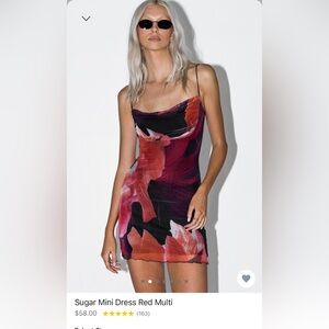 Princess Polly sugar mini dress red size 10